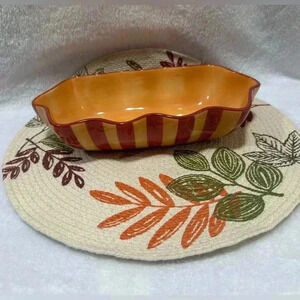 Southern Living at Home Gail Pittman Siena Hand Painted Ruffled Bowl #40…